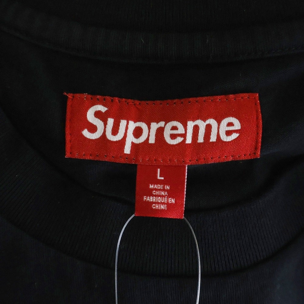 SUPREME(シュプリーム) 24SS Contact S/S Top コンタクトS/Sトップ ロゴ刺繍半袖Tシャツ クルーネックカットソー ブラック