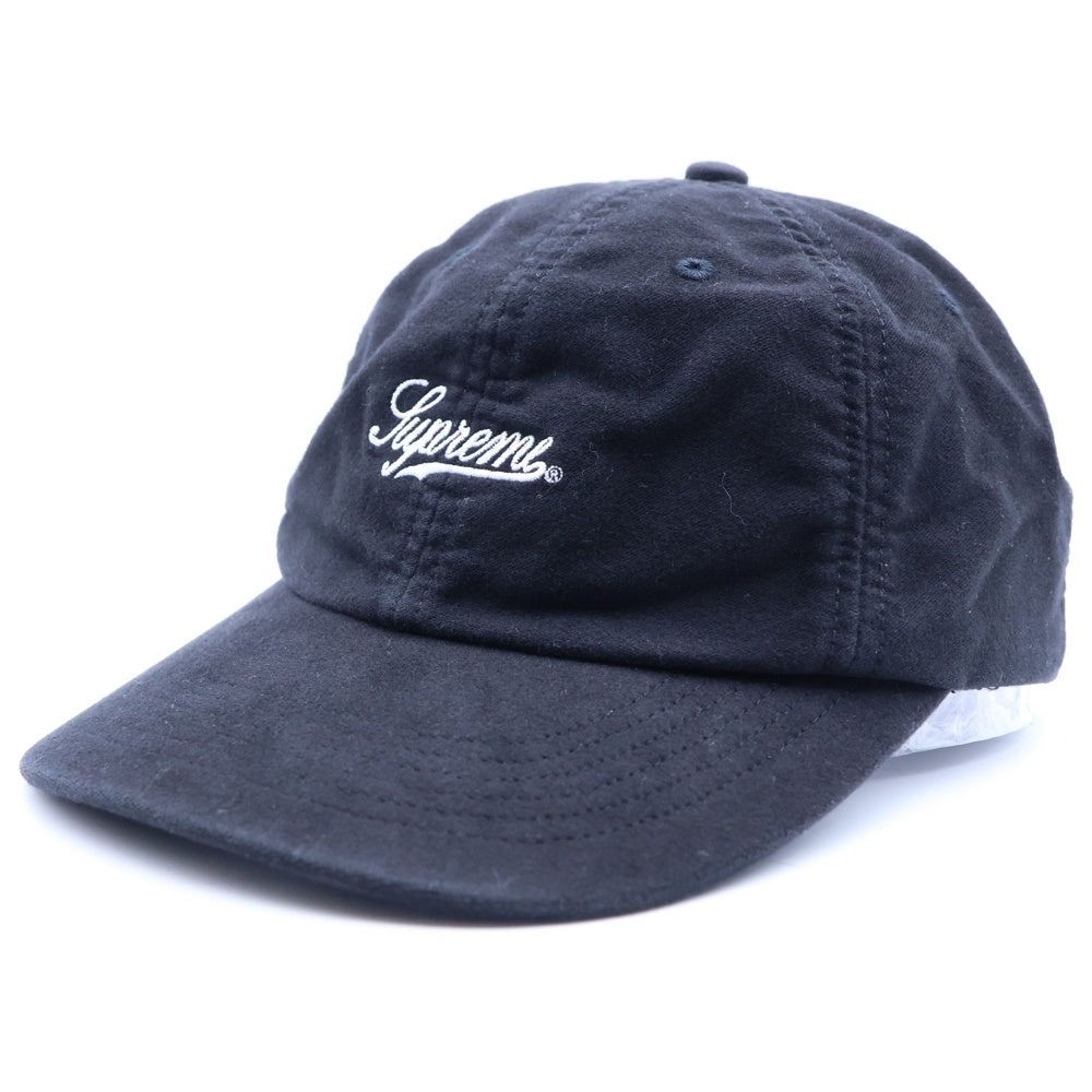 SUPREME(シュプリーム) 24SS Lightweight Moleskin 6-Panel ライトウェイトモールスキン6パネルキャップ ブラック