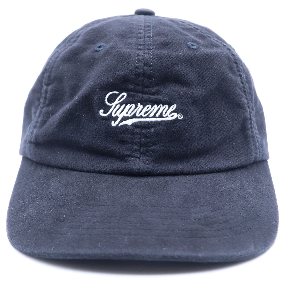 SUPREME(シュプリーム) 24SS Lightweight Moleskin 6-Panel ライトウェイトモールスキン6パネルキャップ ブラック