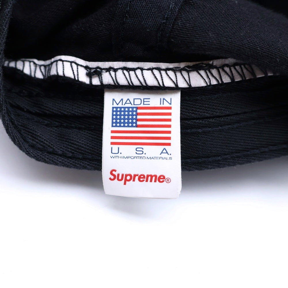 SUPREME(シュプリーム) 24SS Lightweight Moleskin 6-Panel ライトウェイトモールスキン6パネルキャップ ブラック