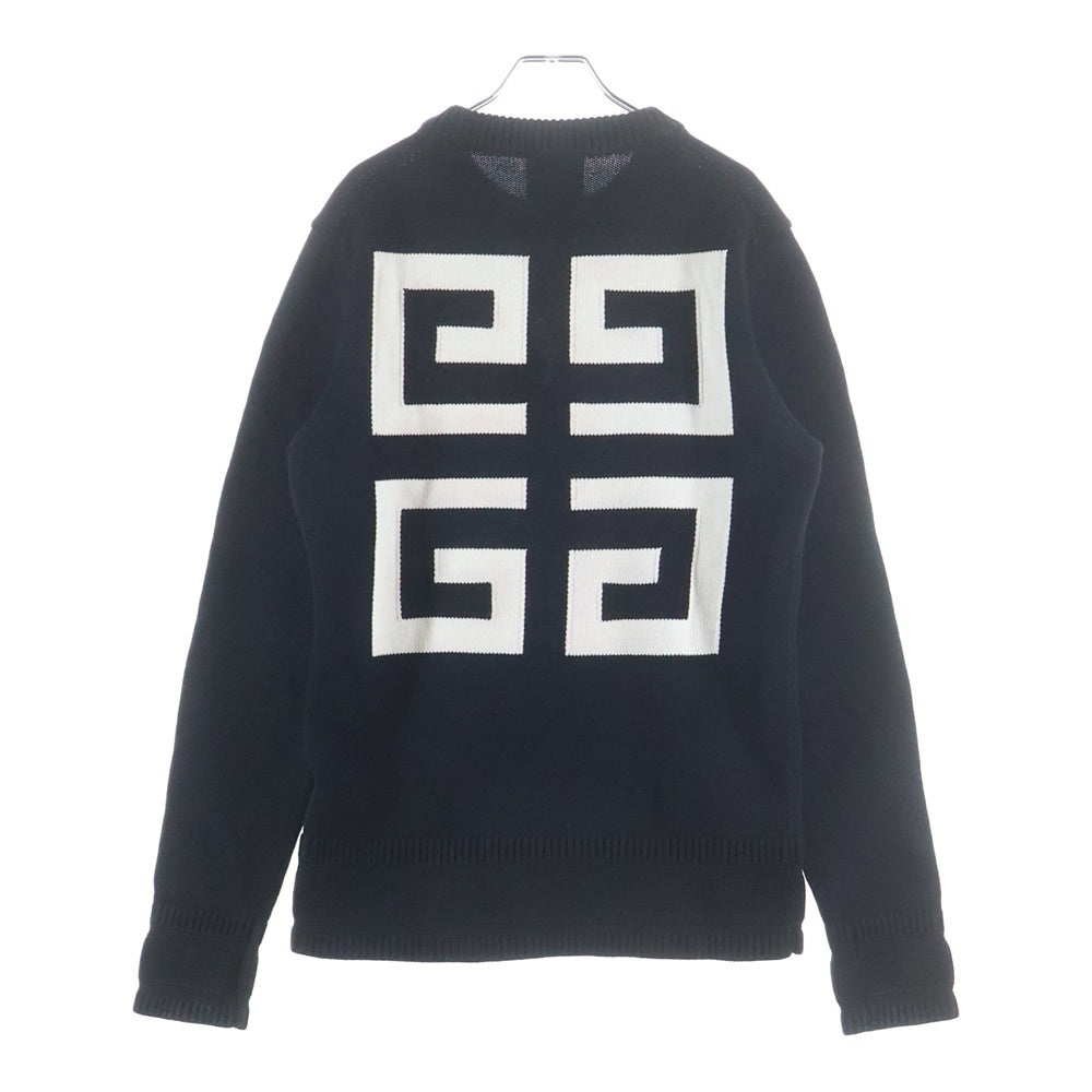 GIVENCHY(ジバンシィ) 22SS フロントロゴ 4Gロゴ ロングスリーブ 長袖ニット コットンセーター ブラック BM90G9401M