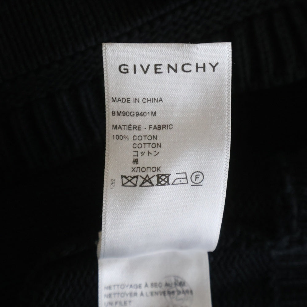 GIVENCHY(ジバンシィ) 22SS フロントロゴ 4Gロゴ ロングスリーブ 長袖ニット コットンセーター ブラック BM90G9401M