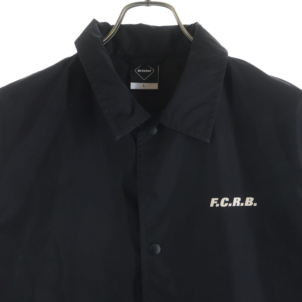 F.C.R.B./F.C.Real Bristol/FCRB(エフシーアールビー/エフシーレアルブリストル) 18AW ロゴプリントコーチジャケット ブラック FCRB-189066