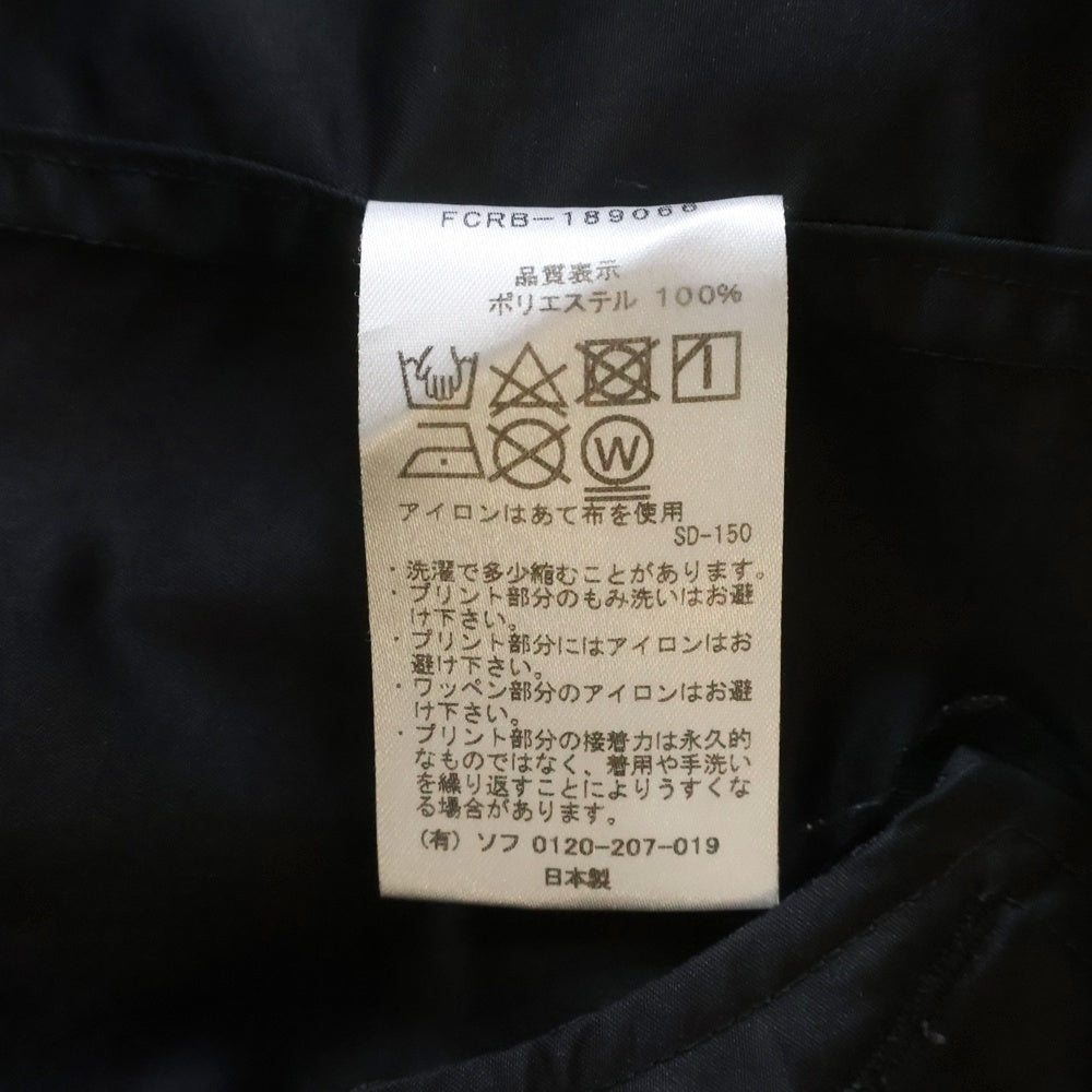 F.C.R.B./F.C.Real Bristol/FCRB(エフシーアールビー/エフシーレアルブリストル) 18AW ロゴプリントコーチジャケット ブラック FCRB-189066