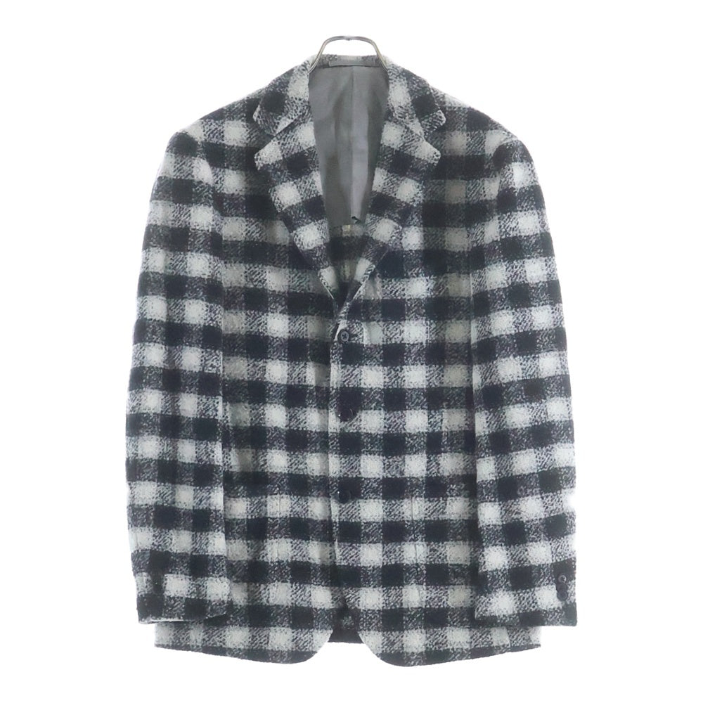 NO BRAND(ノーブランド) RING JACKET MEISTER ウール チェックテーラードジャケット ホワイト/ブラック RT053F48A