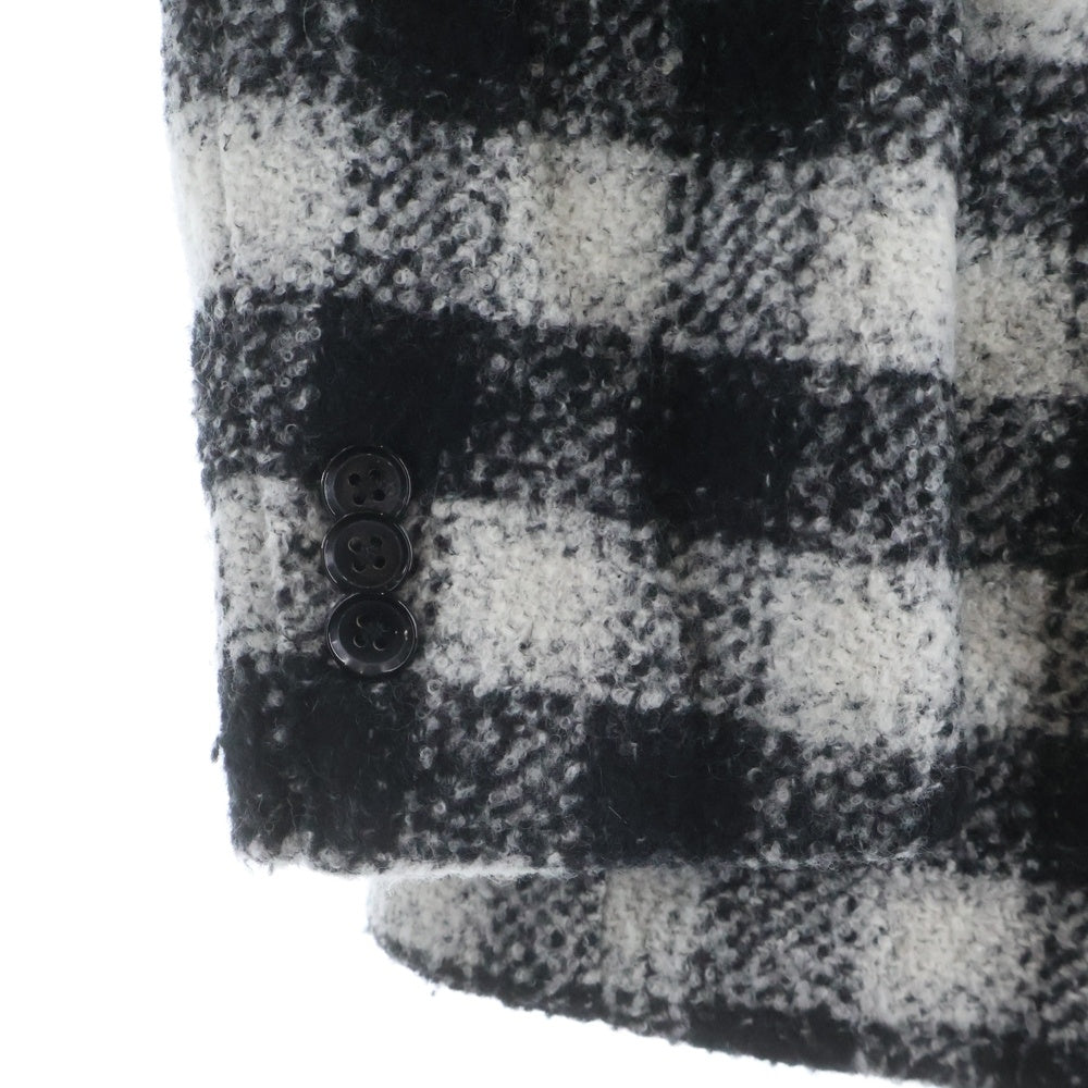 NO BRAND(ノーブランド) RING JACKET MEISTER ウール チェックテーラードジャケット ホワイト/ブラック RT053F48A
