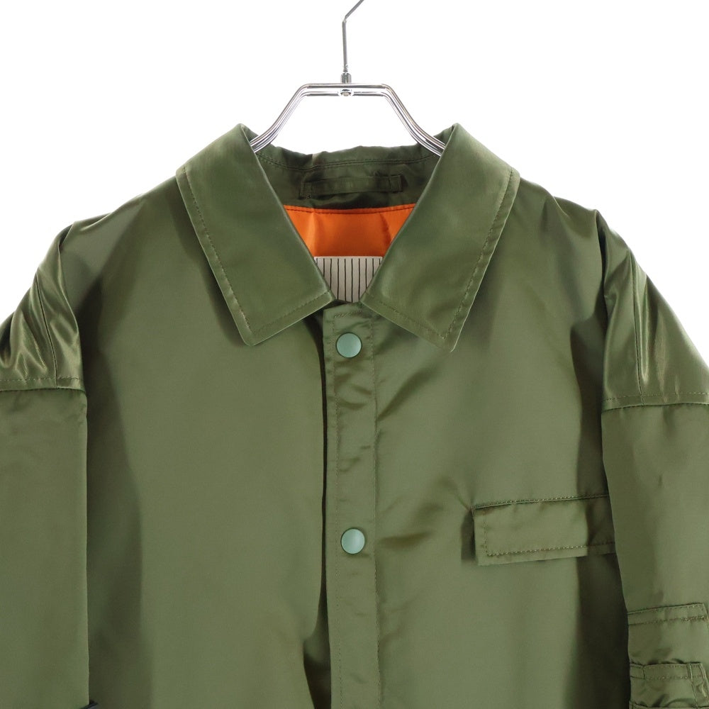 S.F.C(ストライプス フォー クリエイティ) 24AW WORKER JACKET ワーカージャケット フルスナップボタン オーバーサイズミリタリージャケット カーキ