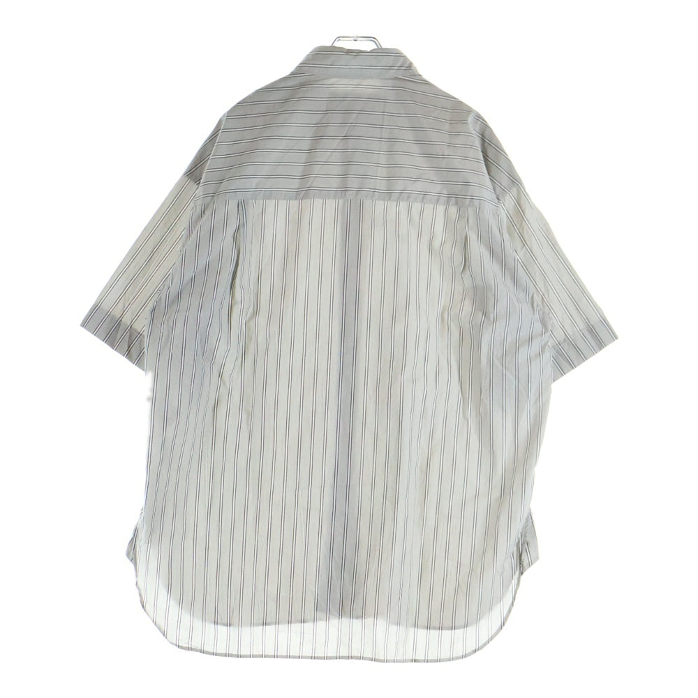 STUDIO NICHOLSON(スタジオニコルソン) BOLDSTRIPE COTTON ストライプ コットン 半袖シャツ グレー