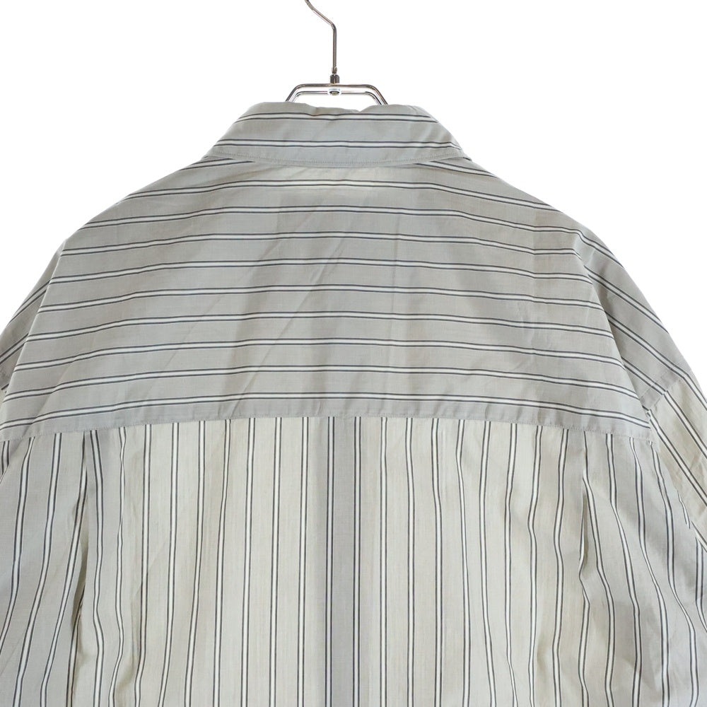 STUDIO NICHOLSON(スタジオニコルソン) BOLDSTRIPE COTTON ストライプ コットン 半袖シャツ グレー