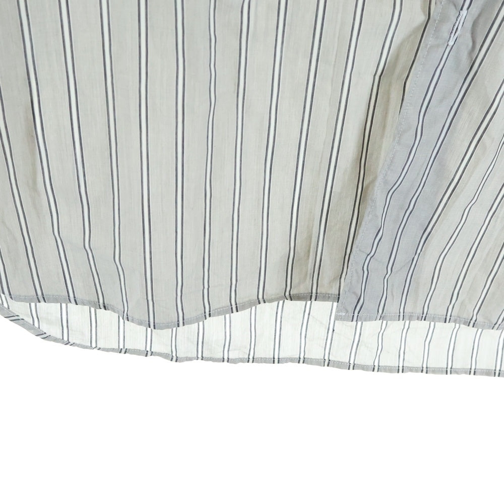 STUDIO NICHOLSON(スタジオニコルソン) BOLDSTRIPE COTTON ストライプ コットン 半袖シャツ グレー