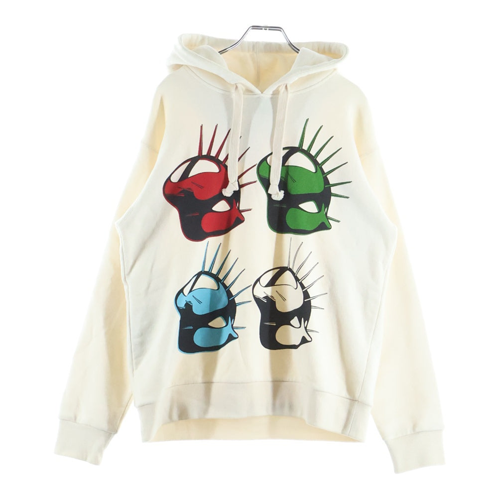 GUCCI(グッチ) フロントデザインプリント プルオーバーパーカー アイボリー 469251-XJBUY