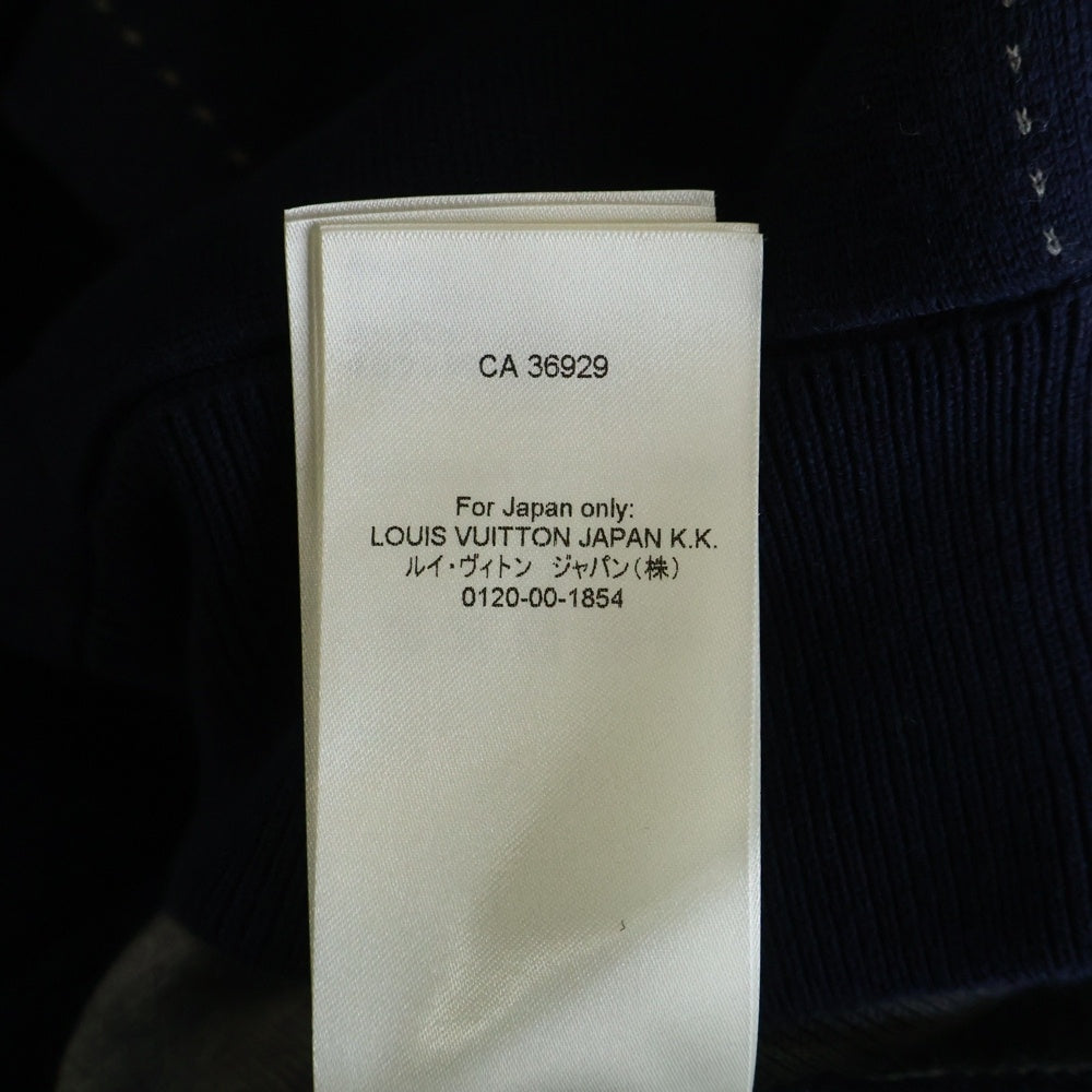 LOUIS VUITTON(ルイヴィトン) 26SS グラフィックインターシャジップコットンフーディ ジップアップパーカー ブルー RM261MM AUR HRN89W