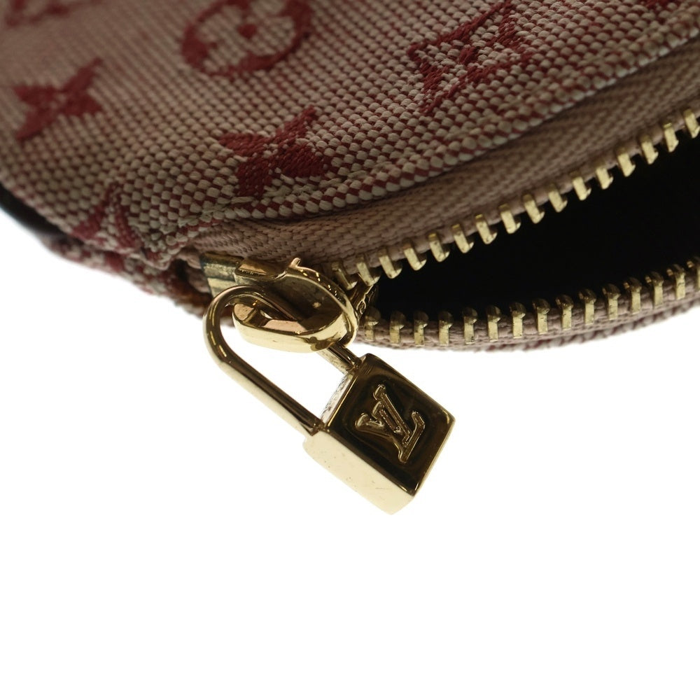 LOUIS VUITTON(ルイヴィトン) モノグラムミニ ポルト モネ ロン サークル ジップキャンバスコインケース レッド M92462/MI0073