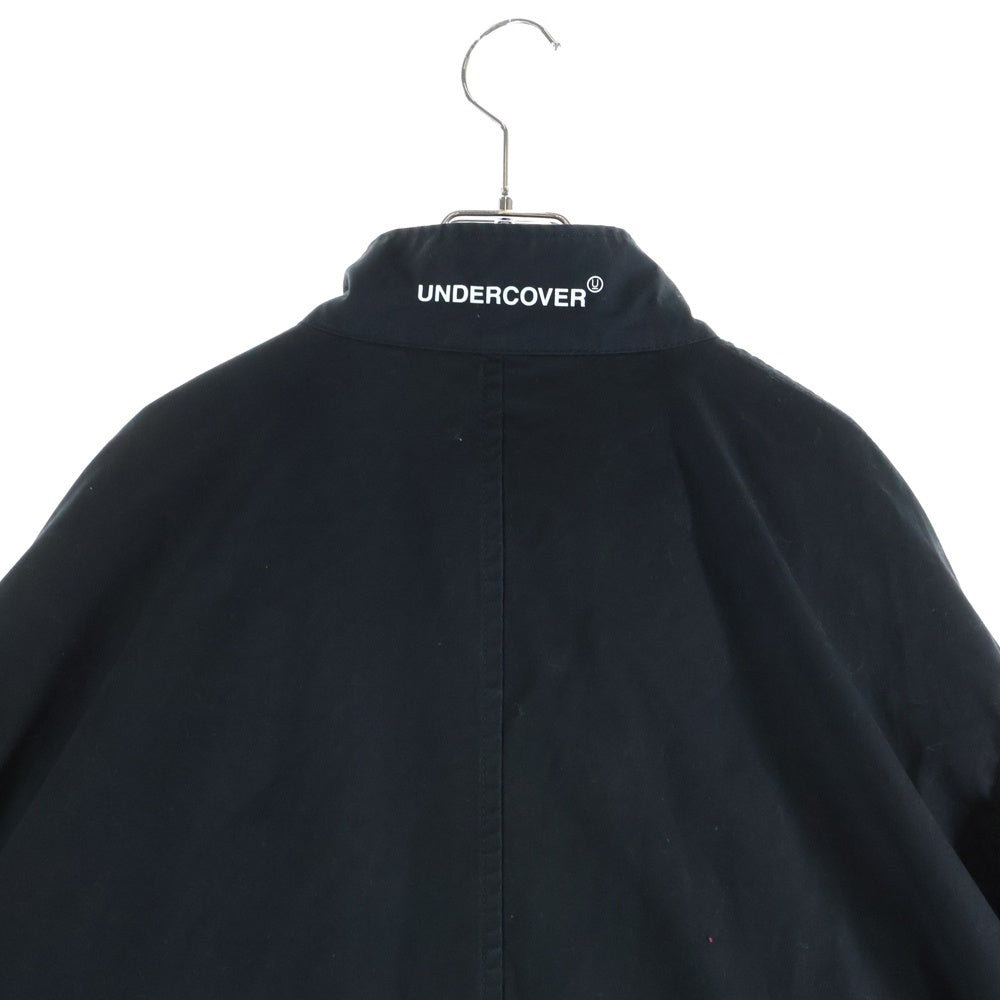 UNDERCOVER(アンダーカバー) 24AW キルティングライニング レザースリーブ コットンモッズコート ブラック UC2D9302