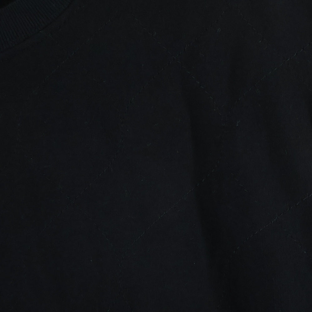 CHROME HEARTS(クロムハーツ) Y NOT 1 Cross Leather Patch Quilting Long Sleeve Tee クロスパッチ キルティング 長袖Tシャツ ブラック