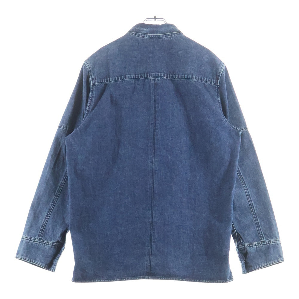 CHROME HEARTS(クロムハーツ) Y NOT Cross Ball Button LAST BITE Denim ワイノット クロスボールボタン ラストバイト デニムシャツ ロングシャツ クロスボールボタン装飾 ウォッシュド加工