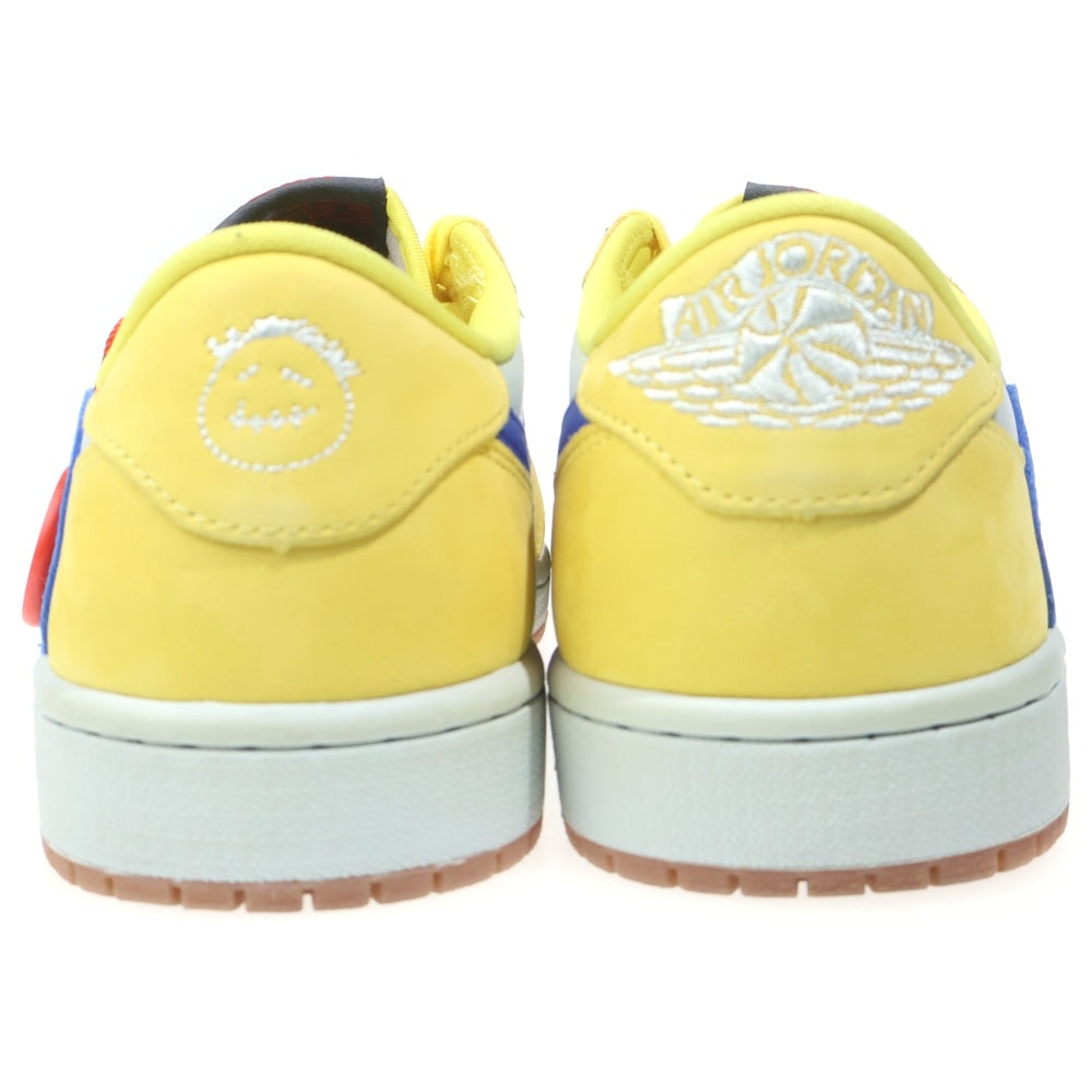 NIKE(ナイキ) ×TRAVIS SCOTT WMNS AIR JORDAN 1 RETRO LOW OG CANARY トラヴィススコット ウィメンズ エアジョーダン1 ローカットスニーカー イエロー US10/27cm DZ4137-700 レディース