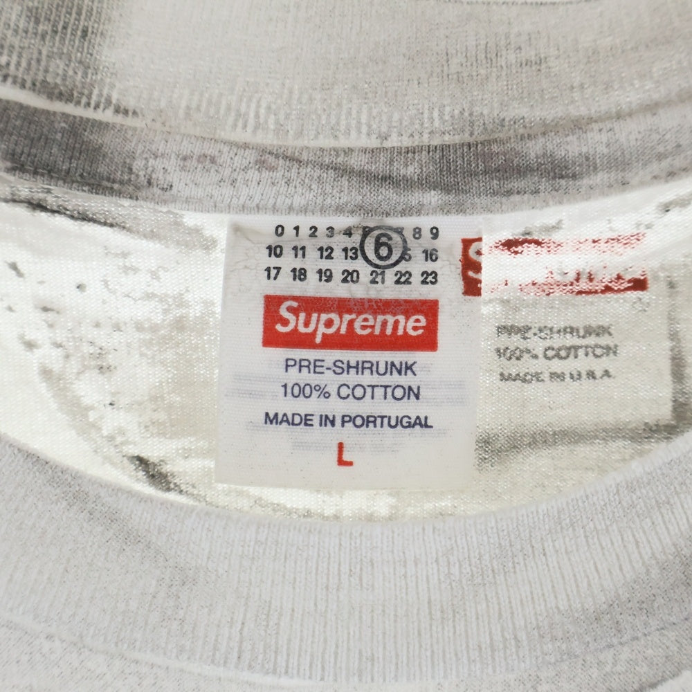 SUPREME(シュプリーム) 24SS ×MM6 Maison Margiela Box Logo Tee エムエムシックスメゾンマルジェラ ボックスロゴプリント クルーネック半袖Tシャツ カットソー ホワイト