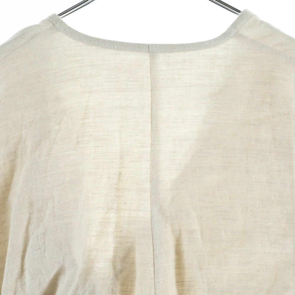 NO BRAND(ノーブランド) ETRE TOKYO リネン カシュクール ブラウス ベージュ レディース