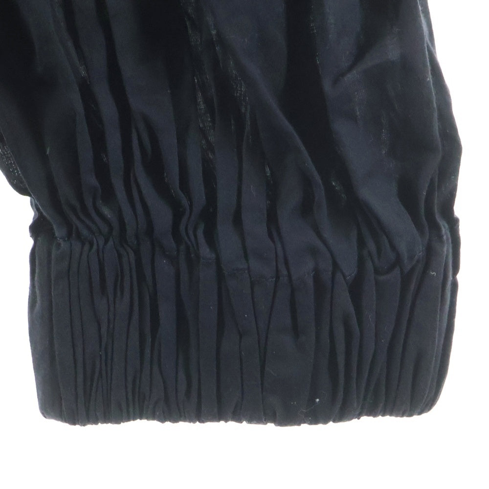 DRIES VAN NOTEN(ドリスヴァンノッテン) ネックドローコード コットン 長袖プルオーバーシャツ ブラック レディース
