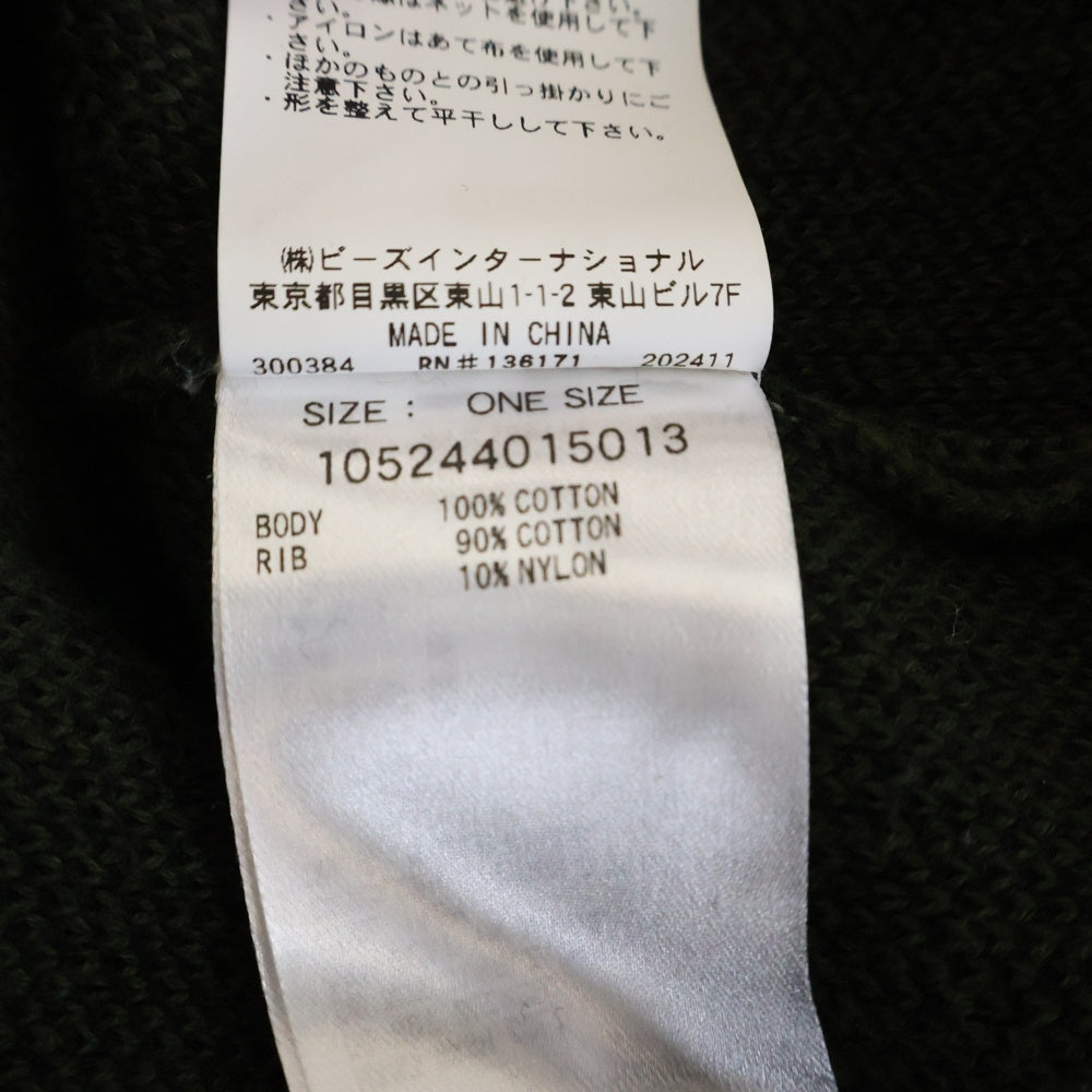 X-GIRL(エックスガール) ×Hysteric Glamour ヒステリックグラマー フロントデザイン クルーネックニットセーター グリーン 105244015013 レディース