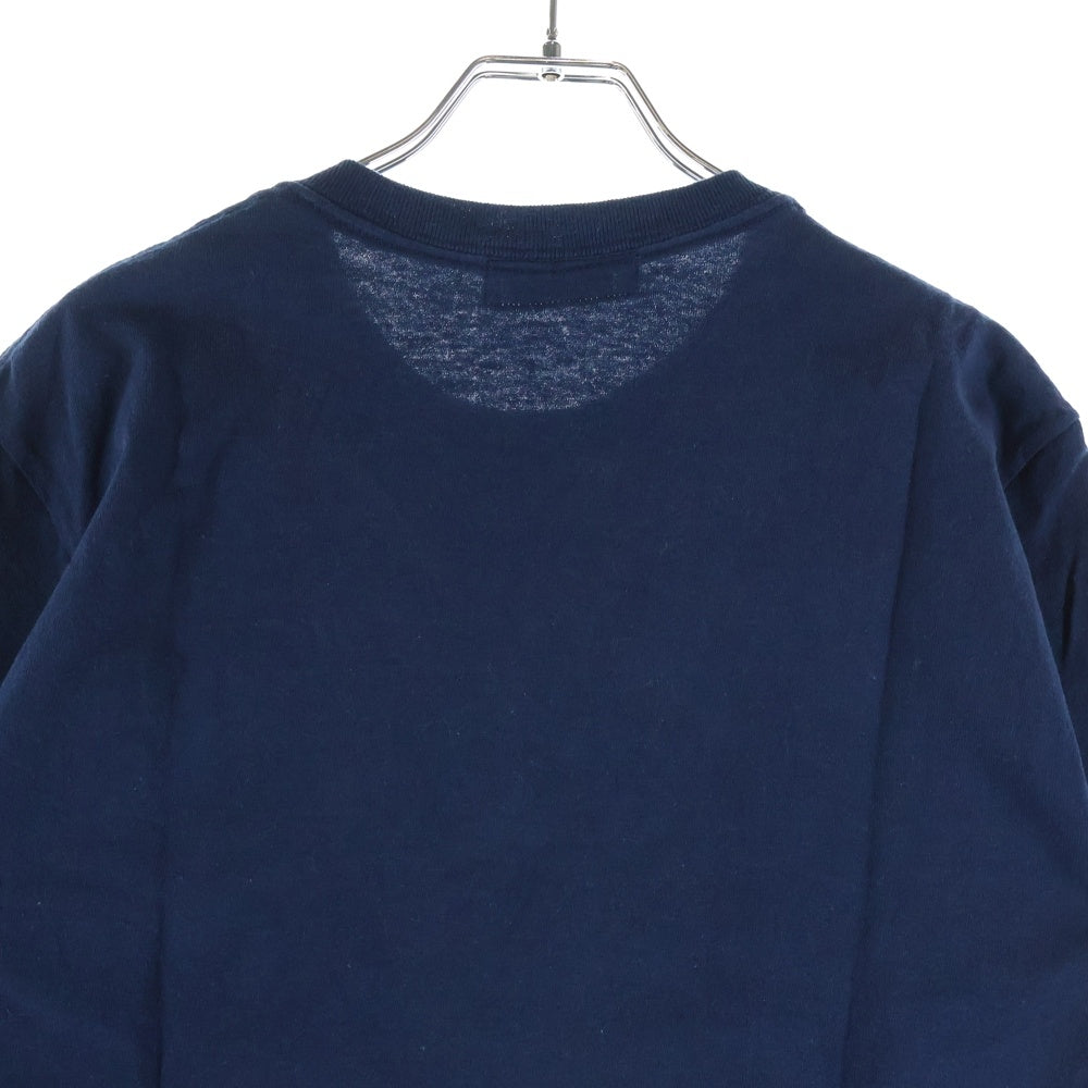WIND AND SEA(ウィンダンシー) 19SS ×SATURDAYS SURF NYC サタデーズサーフ フロントロゴプリント半袖Tシャツ クルーネックカットソー ネイビー WDS-SAT-MS-03
