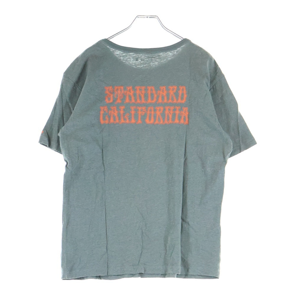 STANDARD CALIFORNIA(スタンダード カリフォルニア) ×Gohemp ゴーヘンプ コットンヘンプ ロゴプリント半袖Tシャツ クルーネックカットソー グリーン