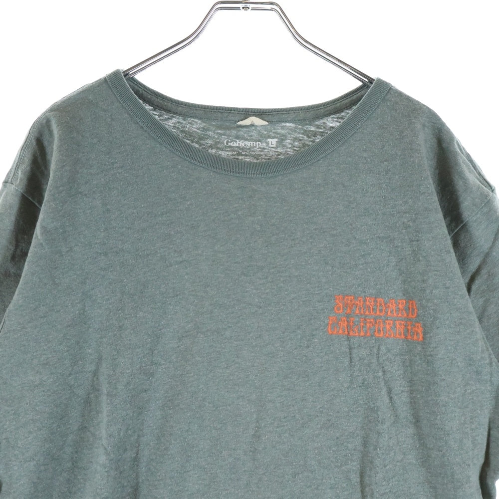 STANDARD CALIFORNIA(スタンダード カリフォルニア) ×Gohemp ゴーヘンプ コットンヘンプ ロゴプリント半袖Tシャツ クルーネックカットソー グリーン