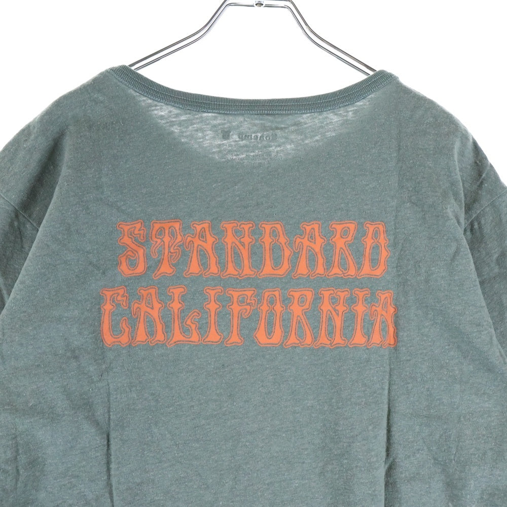 STANDARD CALIFORNIA(スタンダード カリフォルニア) ×Gohemp ゴーヘンプ コットンヘンプ ロゴプリント半袖Tシャツ クルーネックカットソー グリーン