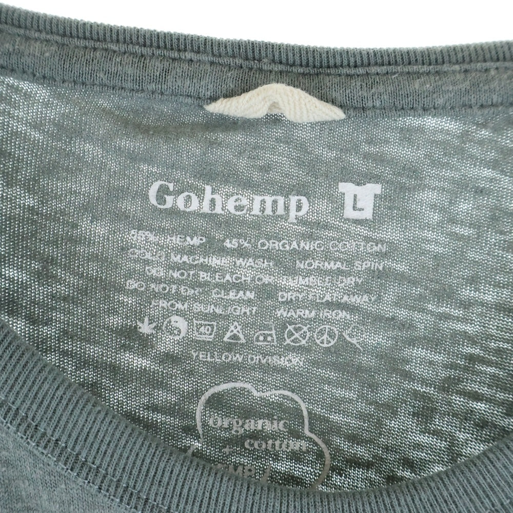 STANDARD CALIFORNIA(スタンダード カリフォルニア) ×Gohemp ゴーヘンプ コットンヘンプ ロゴプリント半袖Tシャツ クルーネックカットソー グリーン