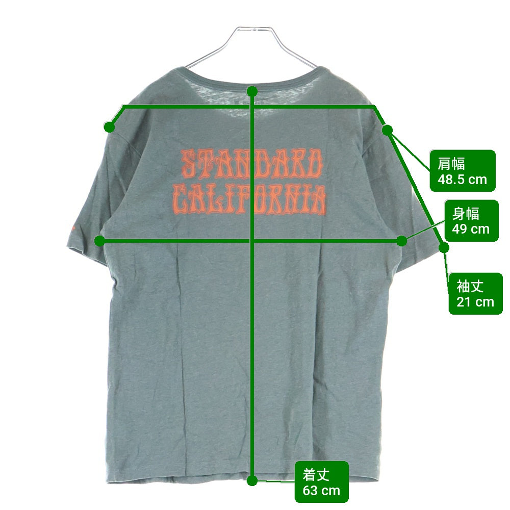 STANDARD CALIFORNIA(スタンダード カリフォルニア) ×Gohemp ゴーヘンプ コットンヘンプ ロゴプリント半袖Tシャツ クルーネックカットソー グリーン