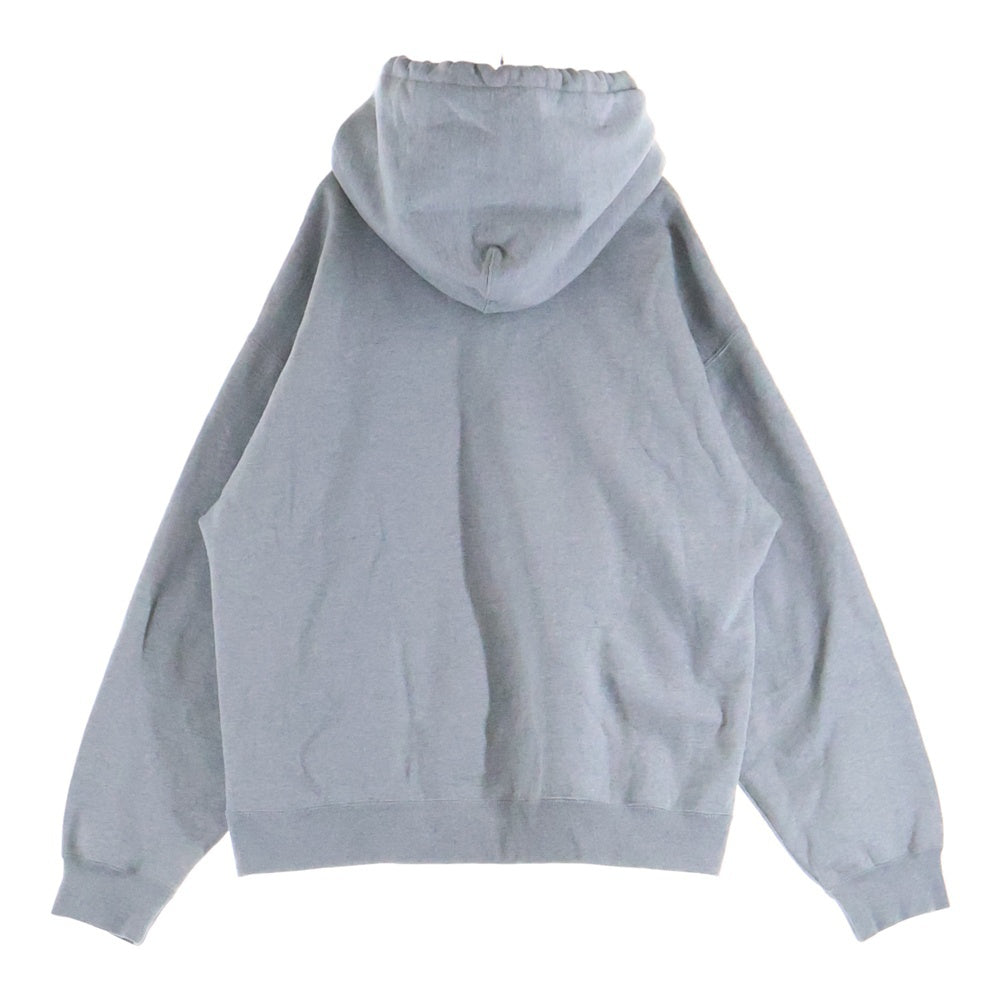 NIKE(ナイキ) 22SS ×STUSSY フロントロゴ刺繍 コットン プルオーバーパーカー グレー DJ9488-063