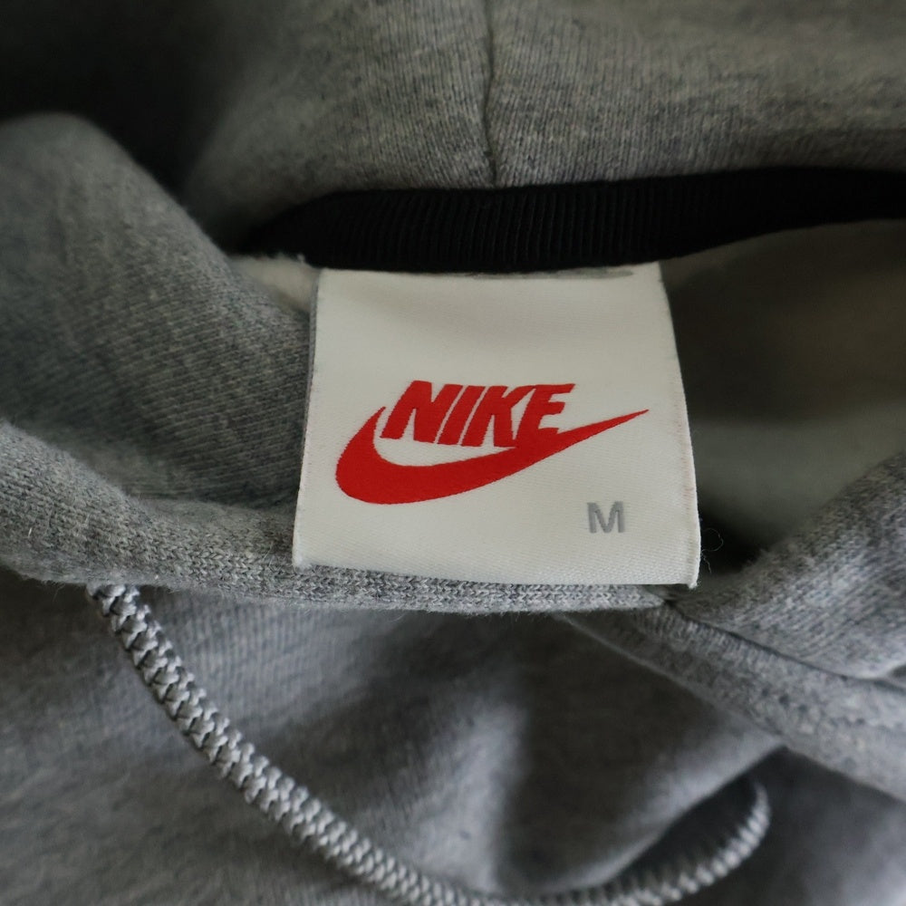 NIKE(ナイキ) 22SS ×STUSSY フロントロゴ刺繍 コットン プルオーバーパーカー グレー DJ9488-063