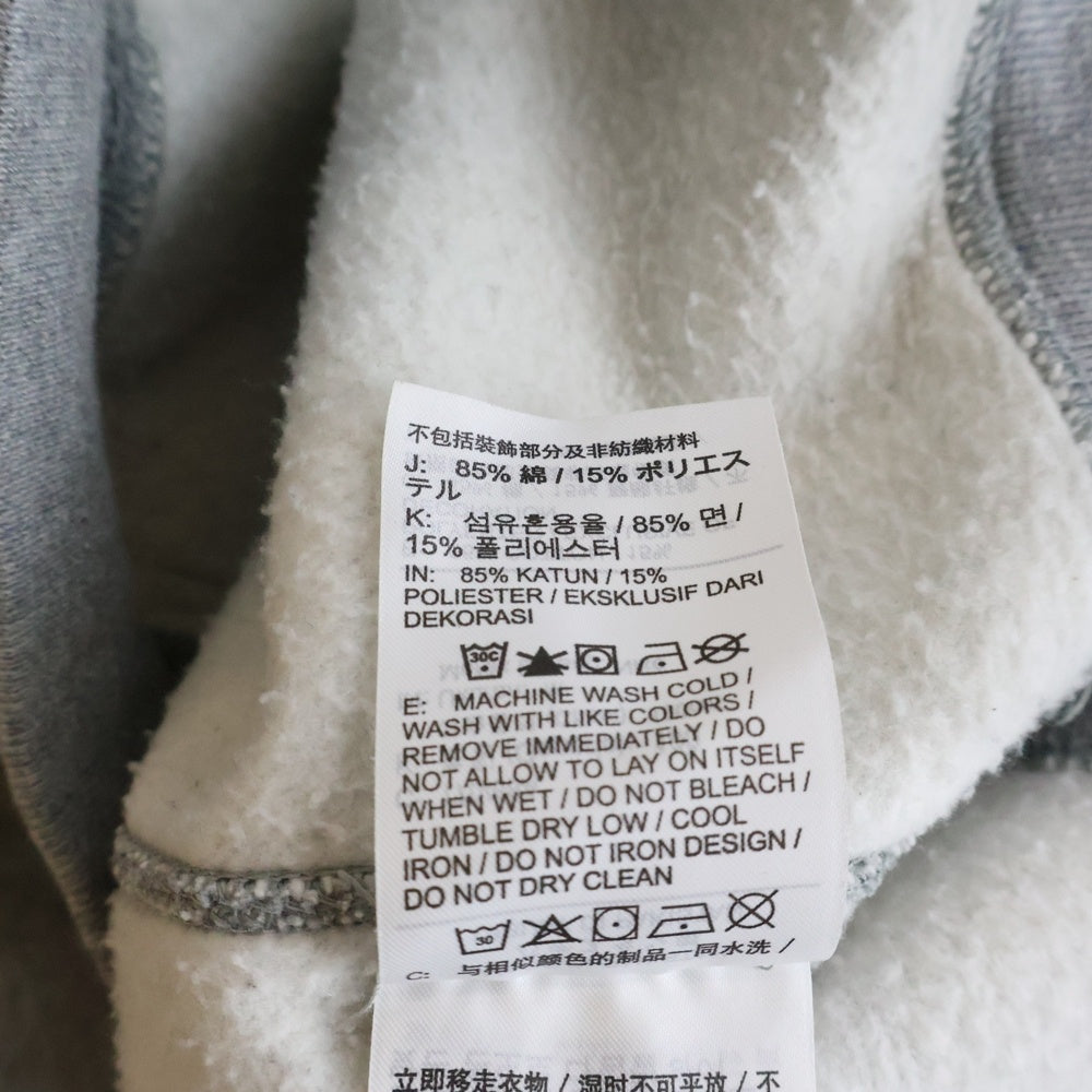 NIKE(ナイキ) 22SS ×STUSSY フロントロゴ刺繍 コットン プルオーバーパーカー グレー DJ9488-063