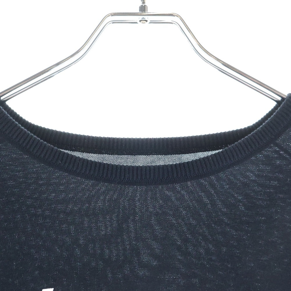 UNIFORM EXPERIMENT(ユニフォームエクスペリメント) 21SS ASGER JORN MEMOIRES CREWNECK KNIT クルーネック 長袖ニット セーター ブラック UE-210014