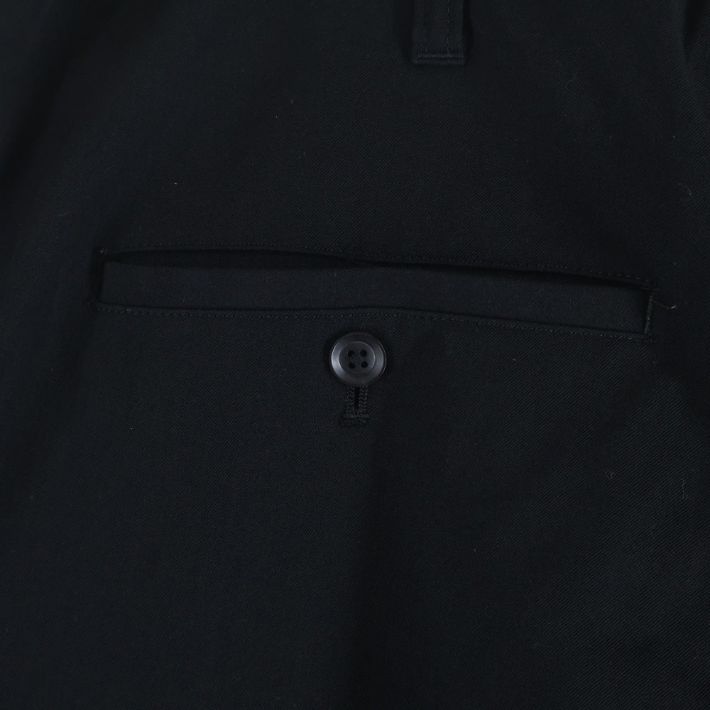 Yohji Yamamoto POUR HOMME(ヨウジヤマモト プールオム) ウールギャバ紐パンツ スラックスパンツ ブラック HV-P99-100
