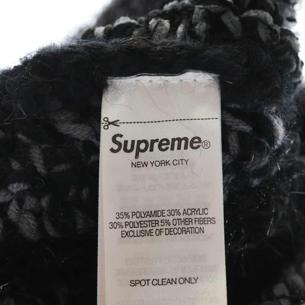SUPREME(シュプリーム) 25AW Tinsel Stripe Beanie ティンセル ストライプ ビーニー ニット帽 ブラック