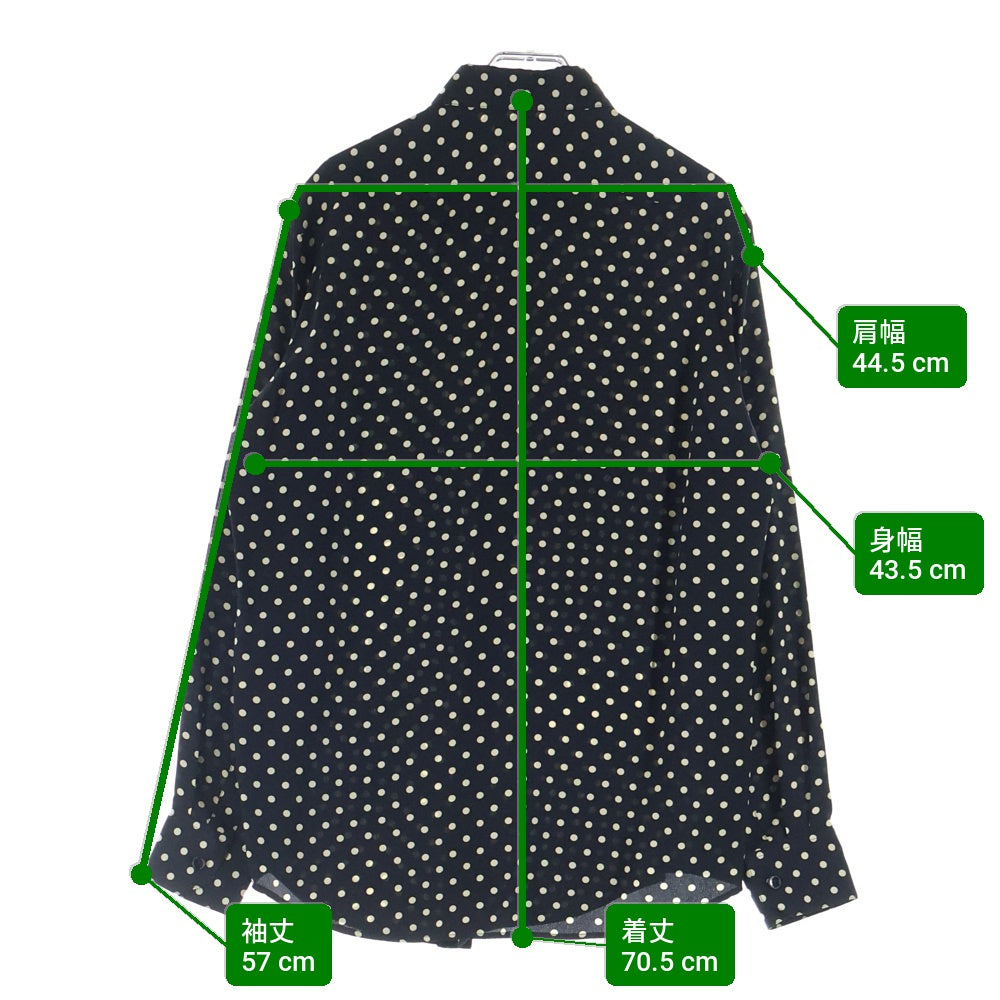 CELINE(セリーヌ) 20SS 2C028966H クラシックシルクドット長袖シャツ ブラック