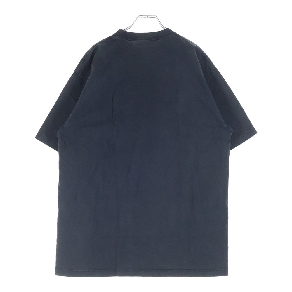 BALENCIAGA(バレンシアガ) Authentic Jersey Apparel フロント刺繍デザイン クルーネック半袖Tシャツ ショートスリーブカットソー ブラック JT91 641675