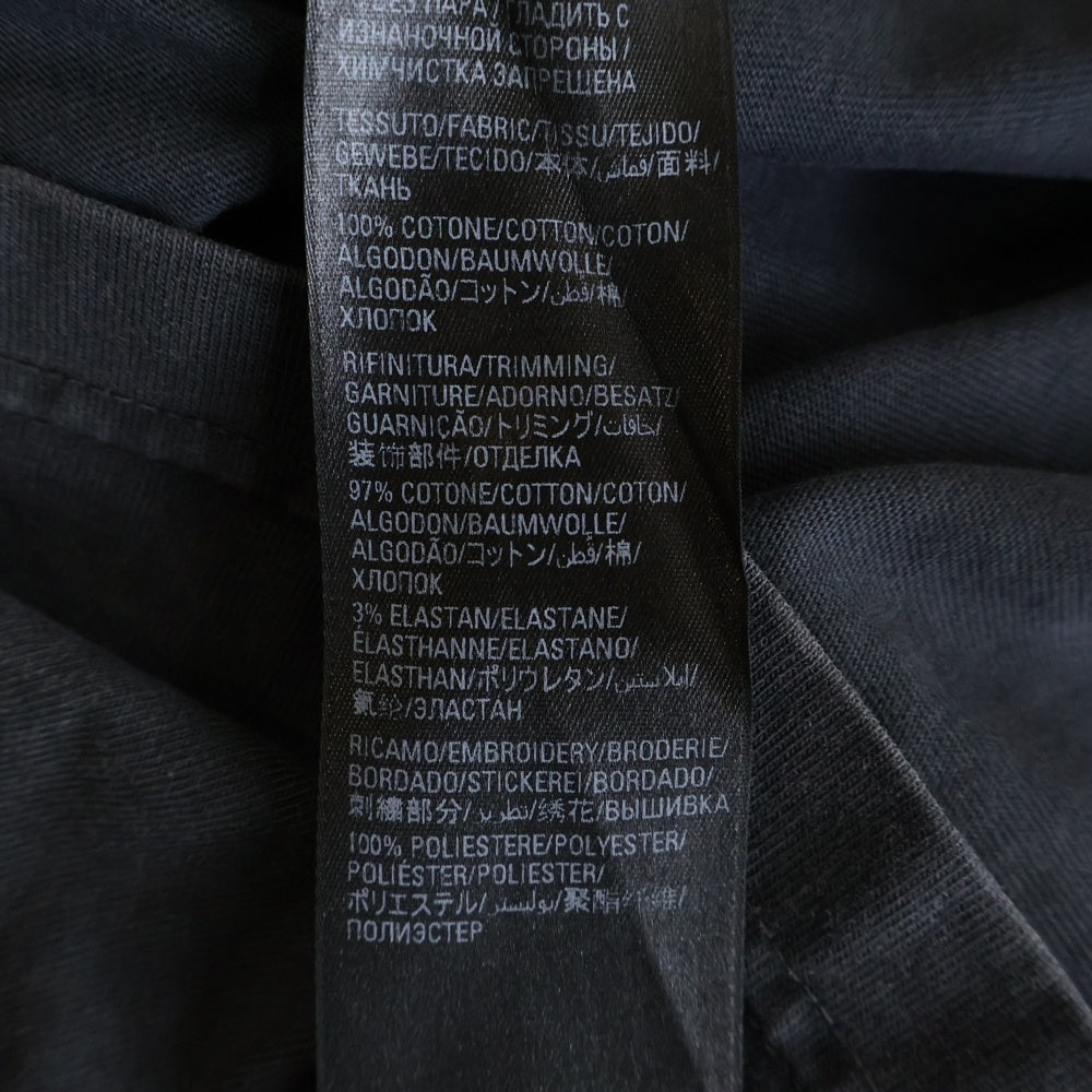 BALENCIAGA(バレンシアガ) Authentic Jersey Apparel フロント刺繍デザイン クルーネック半袖Tシャツ ショートスリーブカットソー ブラック JT91 641675
