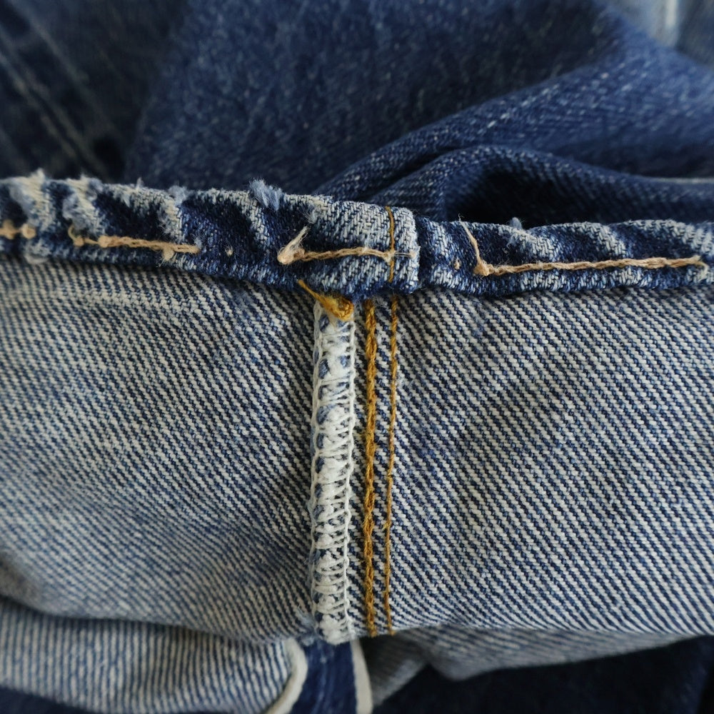 Levi's(リーバイス) 60s~70s BIG E 過渡期 平行ステッチ 足長R ズレカン 均等V ボタン裏6 デニム ジーンズ パンツ インディゴ