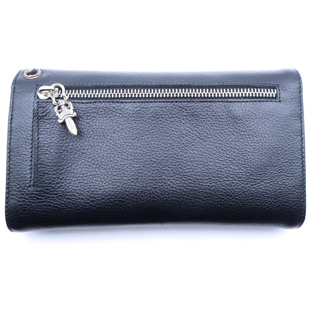 CHROME HEARTS(クロムハーツ) WAVE ウェーブ レザーウォレット 財布 ブラック BCA375