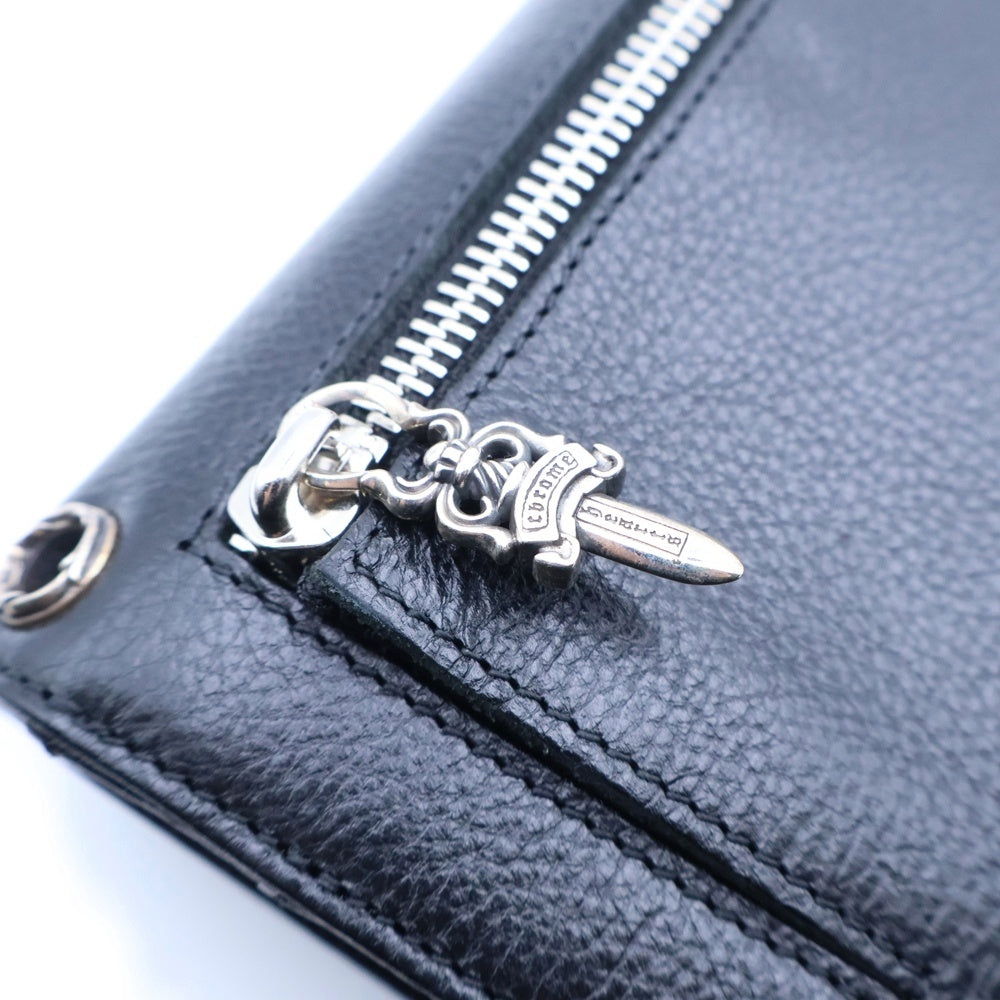 CHROME HEARTS(クロムハーツ) WAVE ウェーブ レザーウォレット 財布 ブラック BCA375
