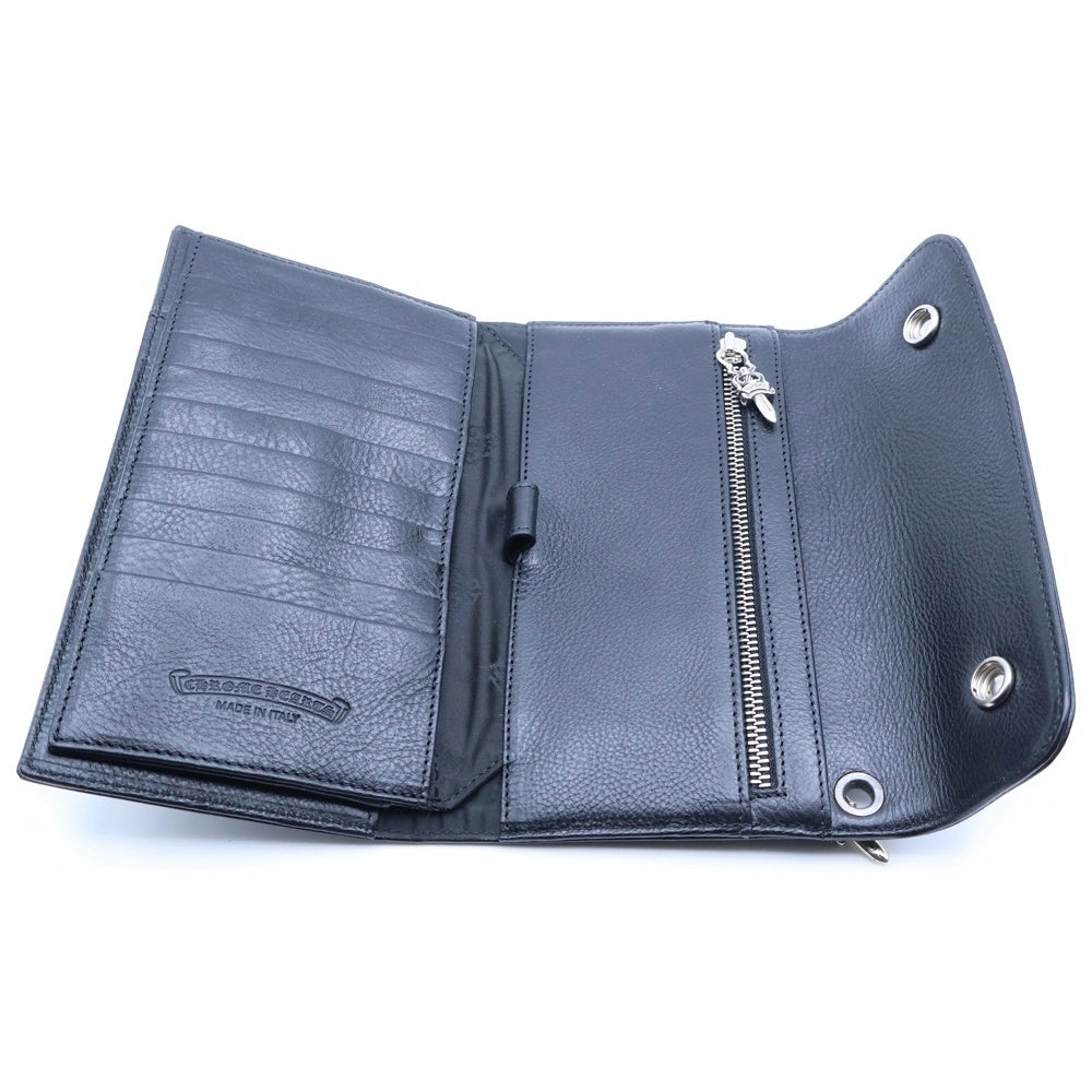 CHROME HEARTS(クロムハーツ) WAVE ウェーブ レザーウォレット 財布 ブラック BCA375