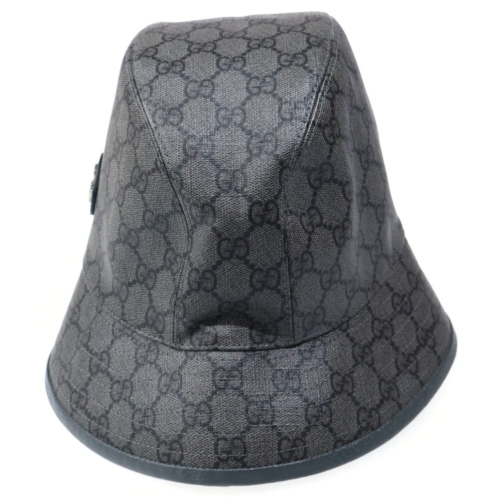 GUCCI(グッチ) FEDORA NOT DEFINED GGスプリーム バケットハット グレー 733985 4HAN4