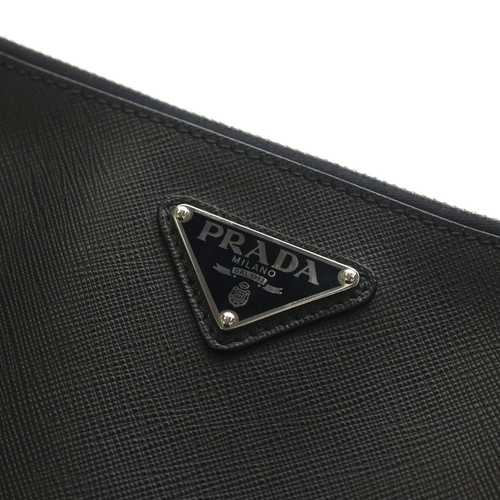 PRADA(プラダ) サフィアーノレザー 2way ショルダーバッグ クラッチバッグ ブラック 2VH065