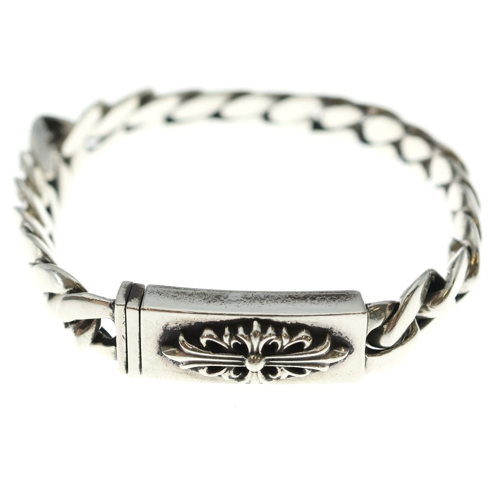 CHROME HEARTS(クロムハーツ) 20LINK ID MINI FLORAL CRS ミニID フローラルクロス 20リンク ブレスレット シルバー