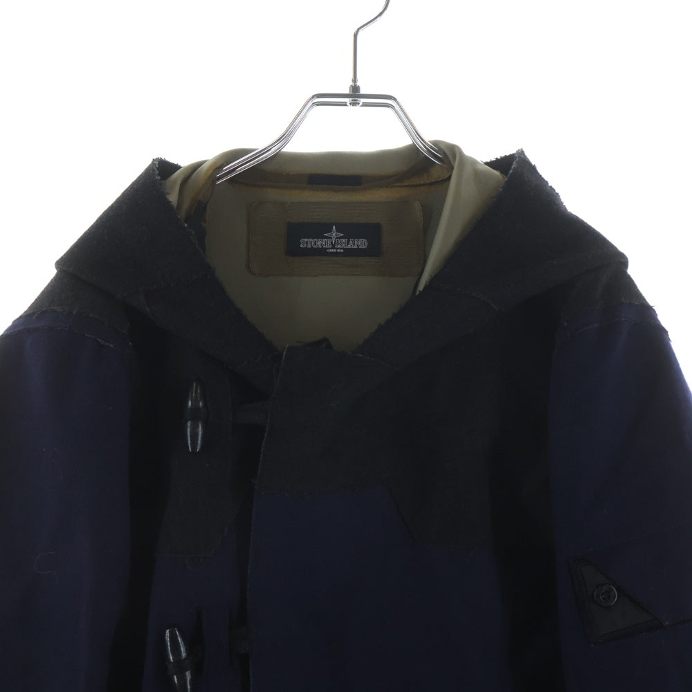 STONE ISLAND(ストーンアイランド) 13AW Shadow Project Technical Wool Jacket 袖ロゴワッペン テクニカル ウール コート ネイビー/ブラック 4006186