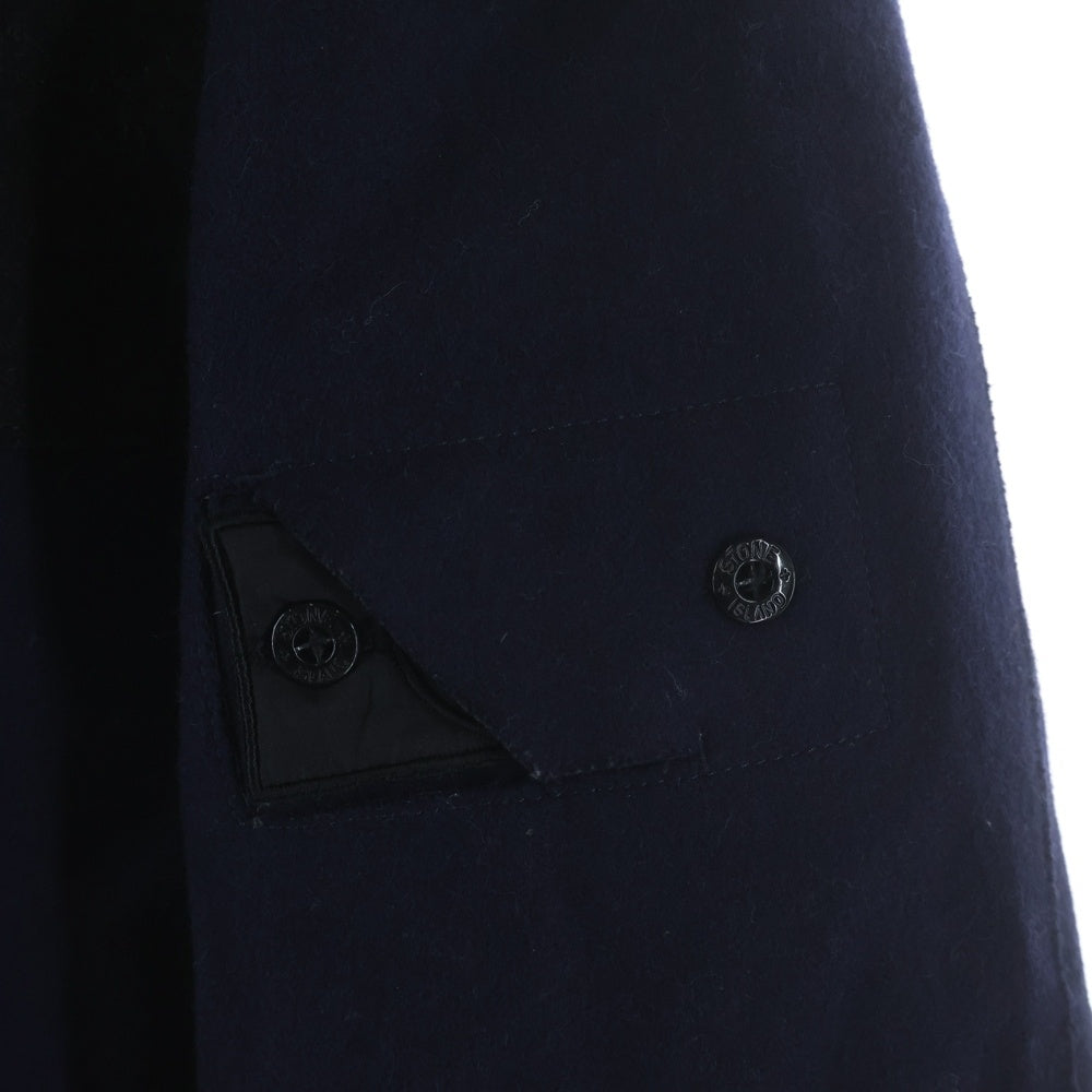 STONE ISLAND(ストーンアイランド) 13AW Shadow Project Technical Wool Jacket 袖ロゴワッペン テクニカル ウール コート ネイビー/ブラック 4006186