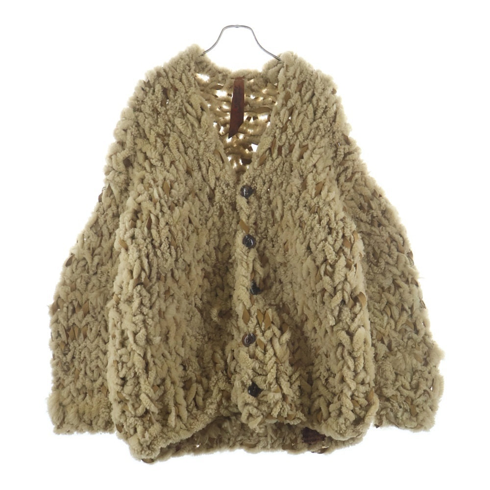 GOOD KARMA DEVELOPMENT(グッドカルマ ディベロップメント) MOUTON CARDIGAN CHARLIE ムートン カーディガン ベージュ